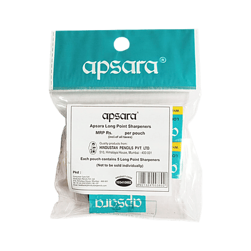 Apsara Long Point Sharpeners — Pack of 5 — pack detail