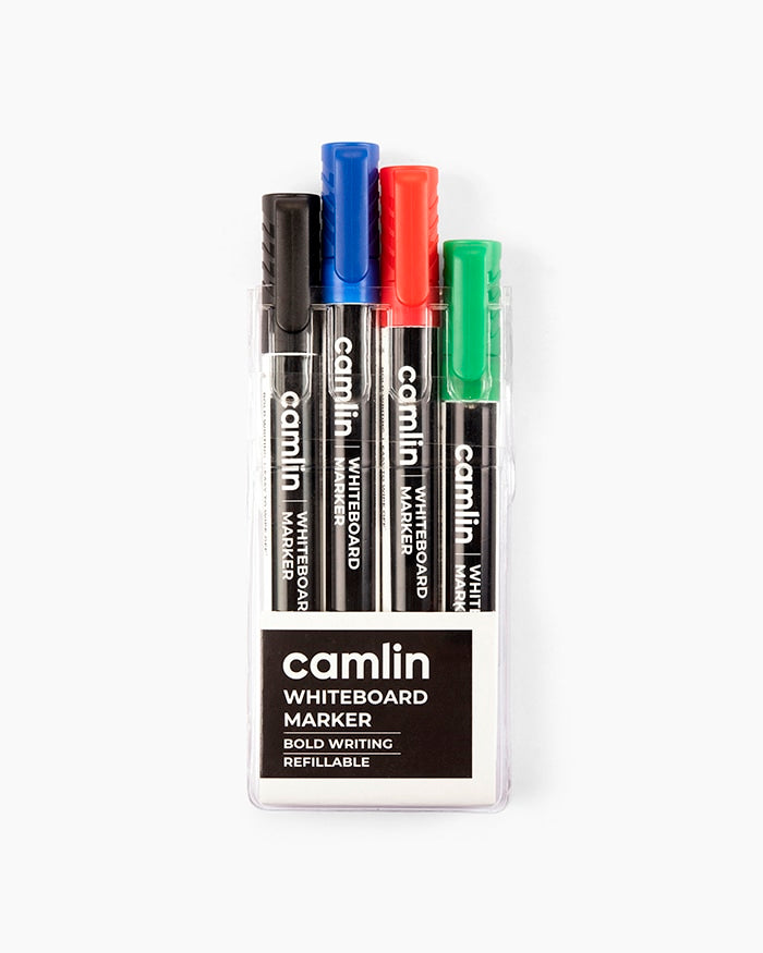 Camlin Whiteboard Markers — 4 Assorted Shades — pack detail