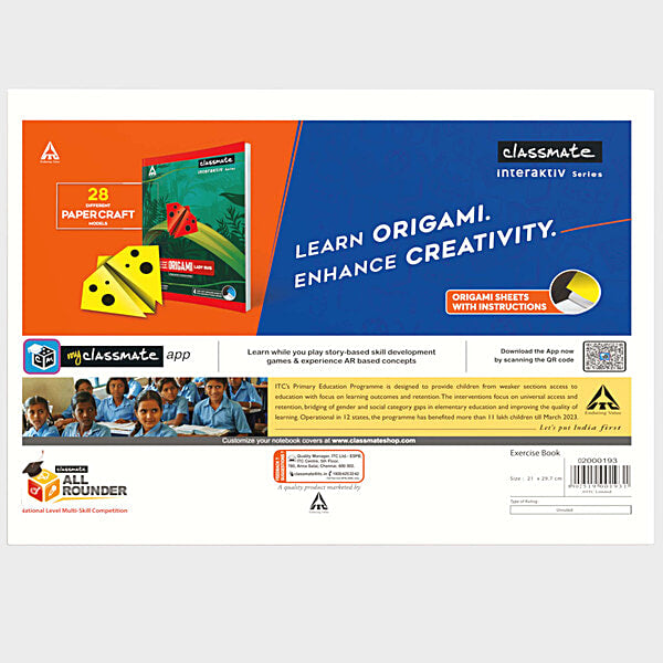 Classmate Drawing Book — 36 Unruled Pages, 21 × 29.7 cm — pack detail