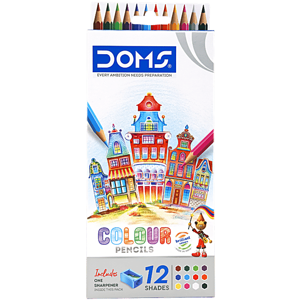 DOMS Colour Pencils — 12 Shades with Sharpener — product image