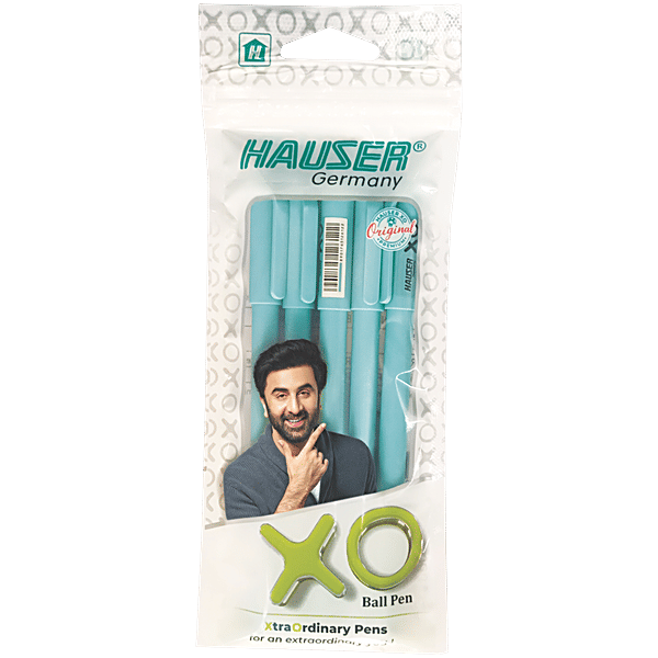 Hauser XO 0.7 mm Ball Pens — Blue Ink, Pack of 5 — product image