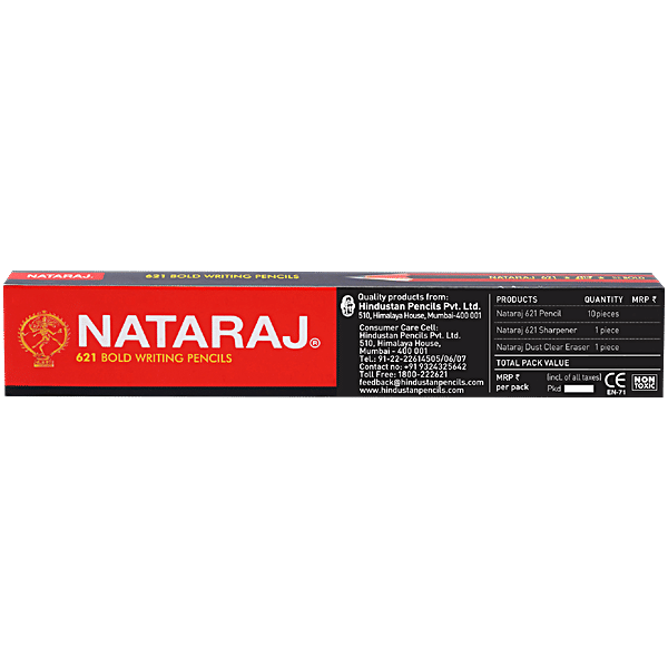Nataraj 621 HB Writing Pencils — Pack of 10 — pack detail