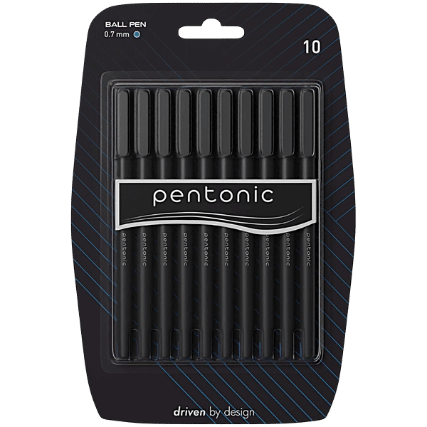 Pentonic 0.7 mm Ball Pens — Blue Ink, Pack of 10 — product image